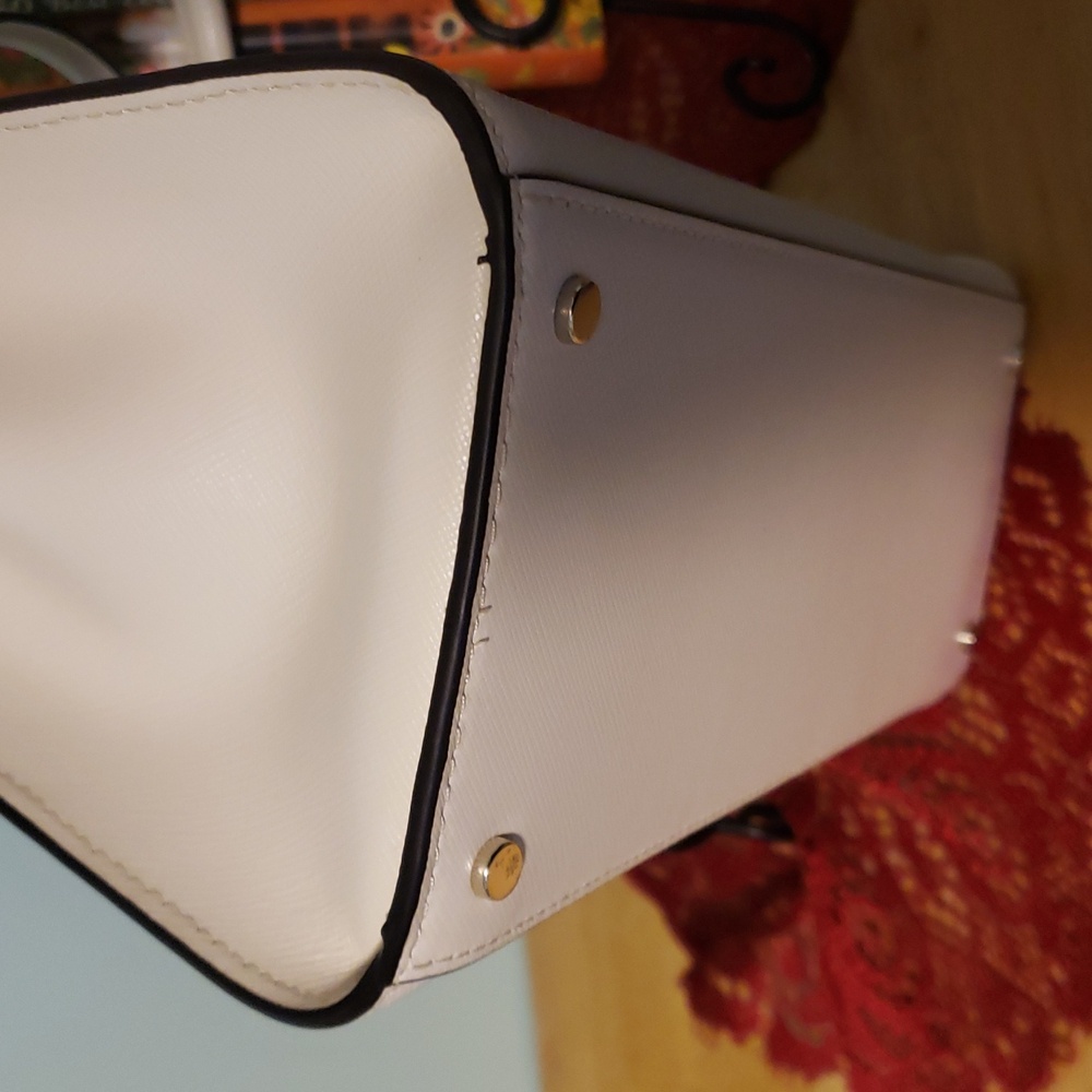 Kate Spade Staci Medium Satchel NWOTs 11" W X 9" H Saffiano Leather Ivory - Picture 7 of 14